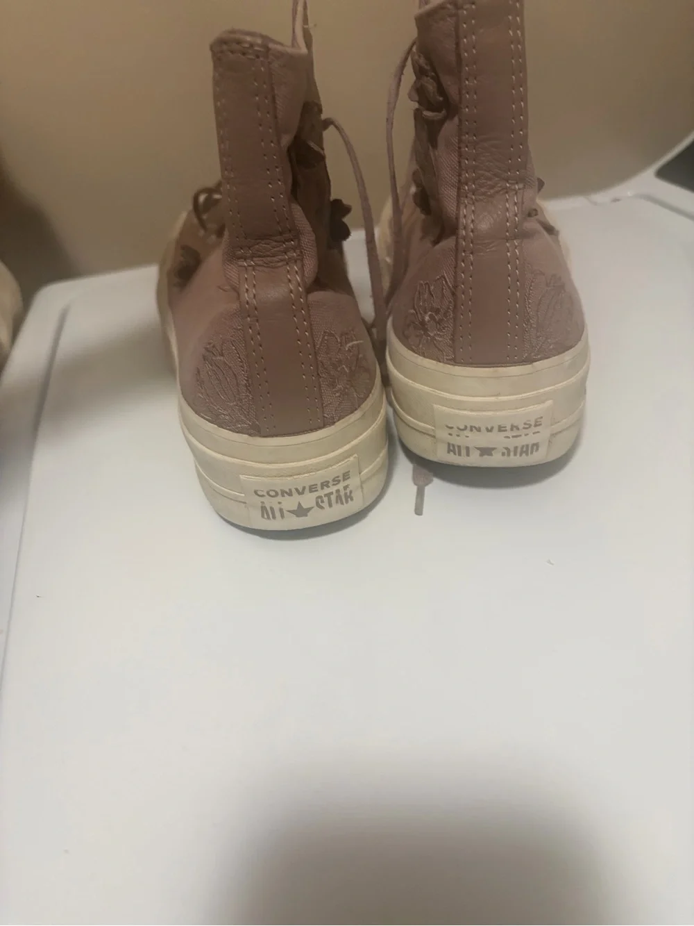Converse High-Top Platform Sneakers in Dusty Rose